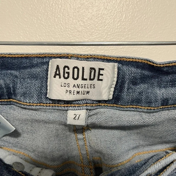 AGOLDE‎ Sophie Raw Hem High Rise Crop Skinny Jeans Size 27 - Picture 4 of 9